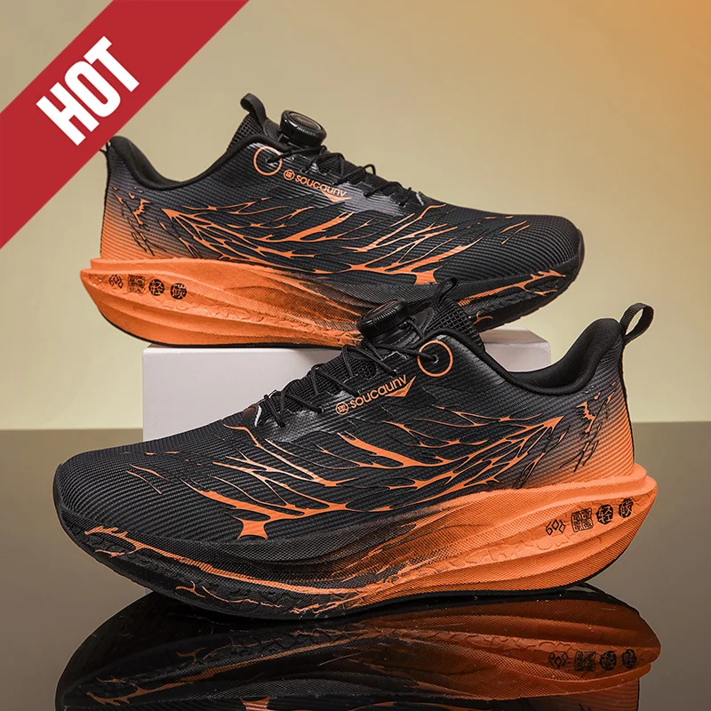 Fluorescence Running Shoes CarbonBoard Marathon Men Sports Casual Tenis Breathable Womens Comfortable Athletic Nonskid Sneakers