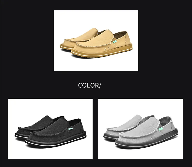 2025 New Spring Handmade Canvas Casual Men Shoes Design Fashion Sneakers Man Loafers Breathable Low Top Flat Shoes Soft Driving