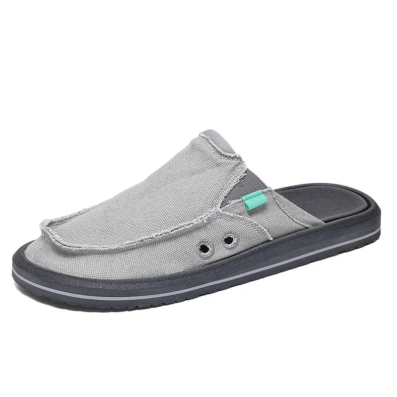 2025 New Spring Handmade Canvas Casual Men Shoes Design Fashion Sneakers Man Loafers Breathable Low Top Flat Shoes Soft Driving