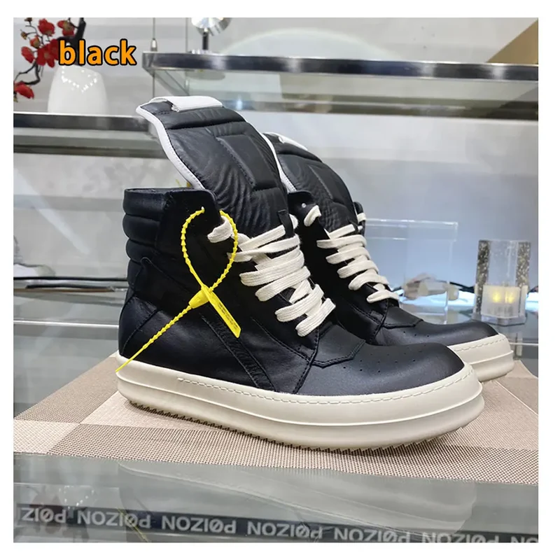 Ro Shoes Men Leather 2025 New Earthy Grey Cow Suede Lace Up Zipper Thick Sole Luxury Geo Women Street Hip-hop Casual Flat Boots