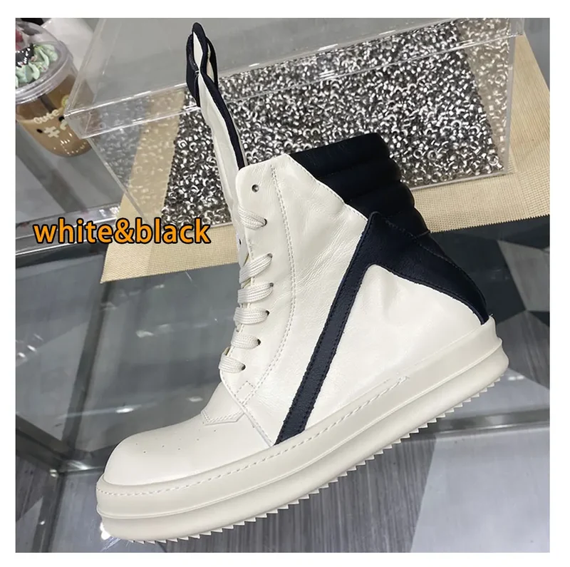 Ro Shoes Men Leather 2025 New Earthy Grey Cow Suede Lace Up Zipper Thick Sole Luxury Geo Women Street Hip-hop Casual Flat Boots