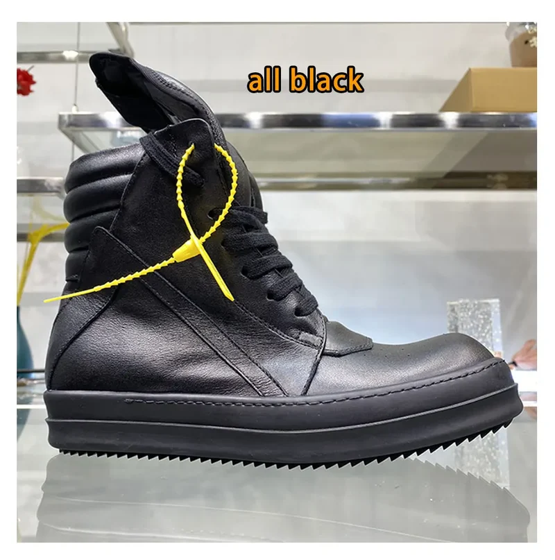 Ro Shoes Men Leather 2025 New Earthy Grey Cow Suede Lace Up Zipper Thick Sole Luxury Geo Women Street Hip-hop Casual Flat Boots