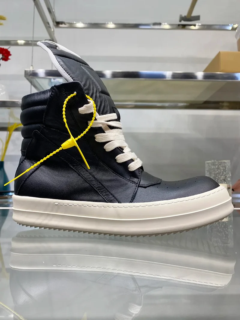 Ro Shoes Men Leather 2025 New Earthy Grey Cow Suede Lace Up Zipper Thick Sole Luxury Geo Women Street Hip-hop Casual Flat Boots