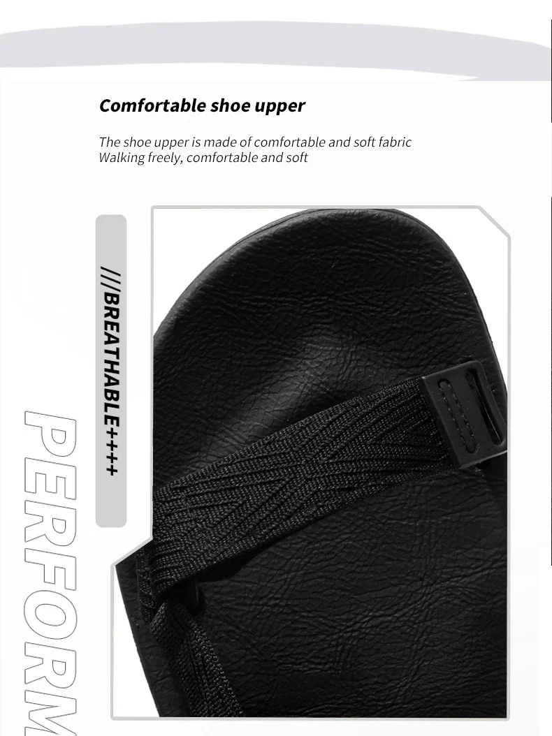 Black Men's Outdoor Casual Arch Support Sandals Anti-Slip Breathable Beach Holiday Sports Sandals for Summer Walking Size 40-45
