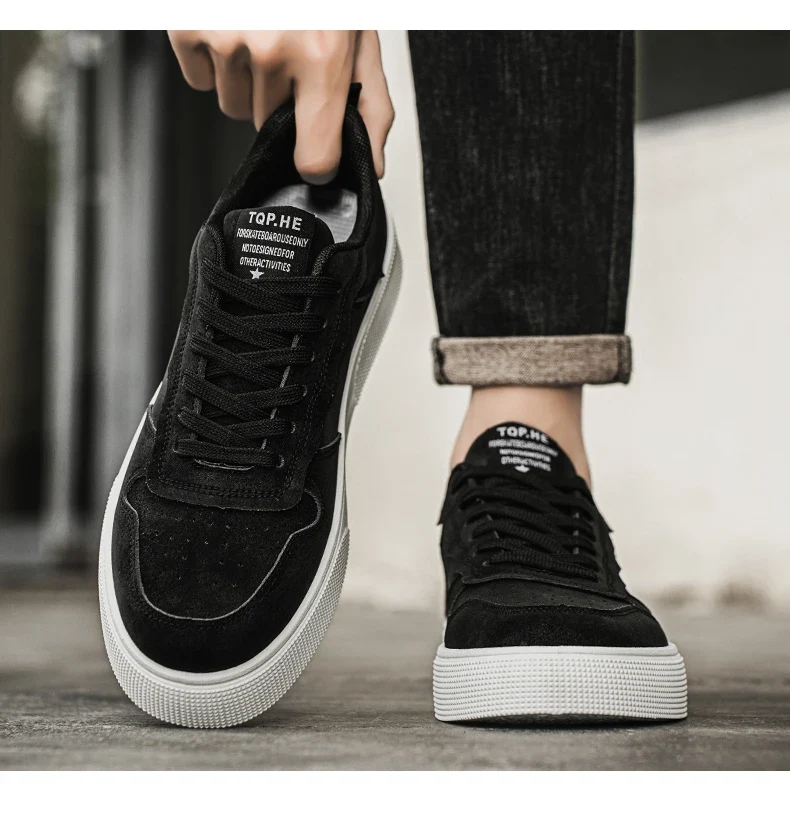Men's Shoes Spring and Autumn New Style Green Black Red Sports Shoes Soft Sole Breathable Men's Low-Top Versatile Casual Shoes