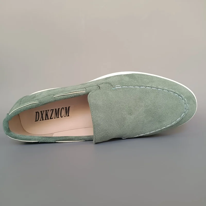 Fashion Classic Suede Leather Loafers Men Casual Shoes Luxury Brand Mens Breathable Slip on Driving Shoes Moccasins