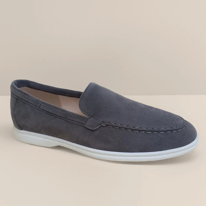 Fashion Classic Suede Leather Loafers Men Casual Shoes Luxury Brand Mens Breathable Slip on Driving Shoes Moccasins