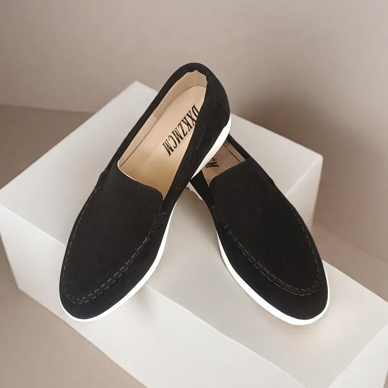 Fashion Classic Suede Leather Loafers Men Casual Shoes Luxury Brand Mens Breathable Slip on Driving Shoes Moccasins