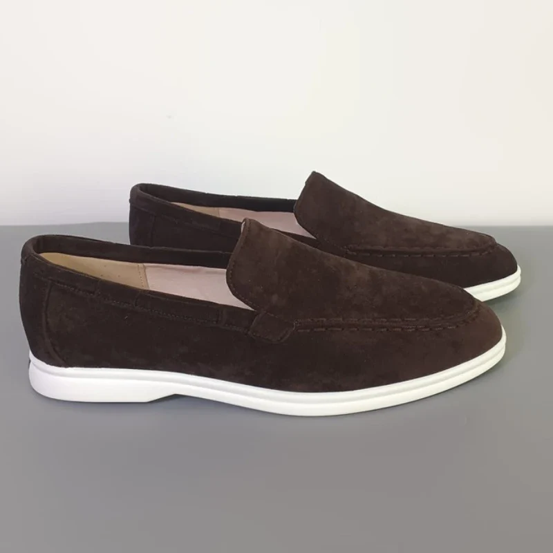 Fashion Classic Suede Leather Loafers Men Casual Shoes Luxury Brand Mens Breathable Slip on Driving Shoes Moccasins