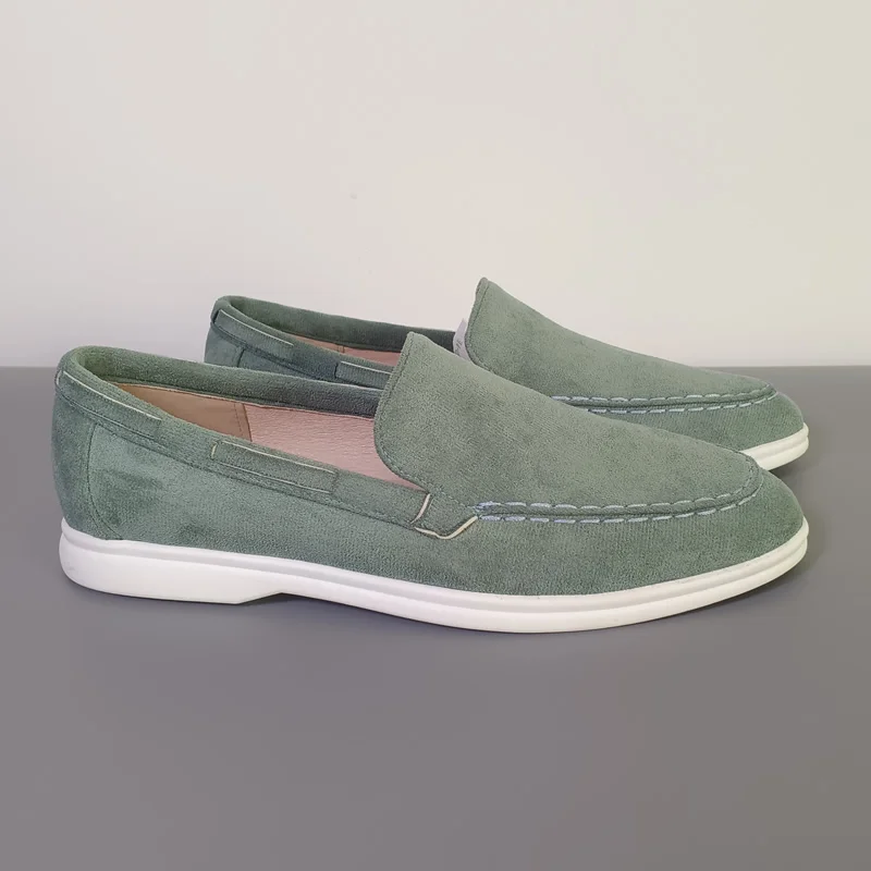 Fashion Classic Suede Leather Loafers Men Casual Shoes Luxury Brand Mens Breathable Slip on Driving Shoes Moccasins