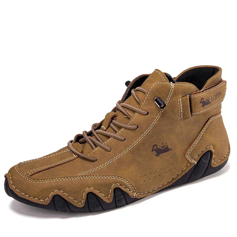 Leather Casual Shoes Sneakers for Men Fashion Outdoor Walking Loafers Shoes Comfortable Footwear Luxury Man Boots 2024 New In