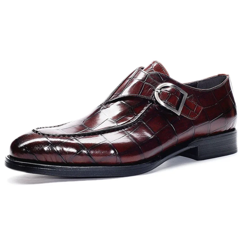ClassicPattern Business Flat Shoes Men Designer Formal Dress Leather Shoes Men's Loafers Valentine Gifts Shoes