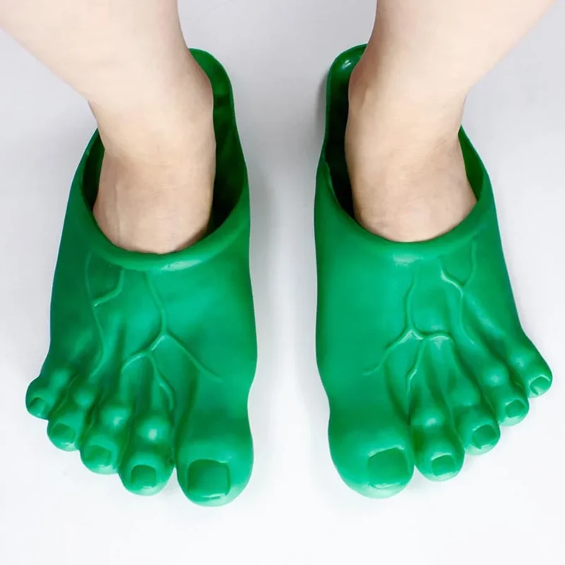 Funny Slippers Man Women Footwear Shoes Fashion Outdoor Beach Couple Slippers Role Playing Bigfoot Amazing Sandals Of The Hulk