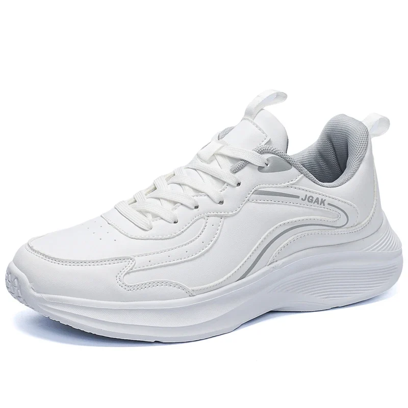 Spring Autumn Mens Leather Casual Sneakers Men Black White Sneakers Cheap Plus Big Size 47 48 49 50 51 52 Dropshipping