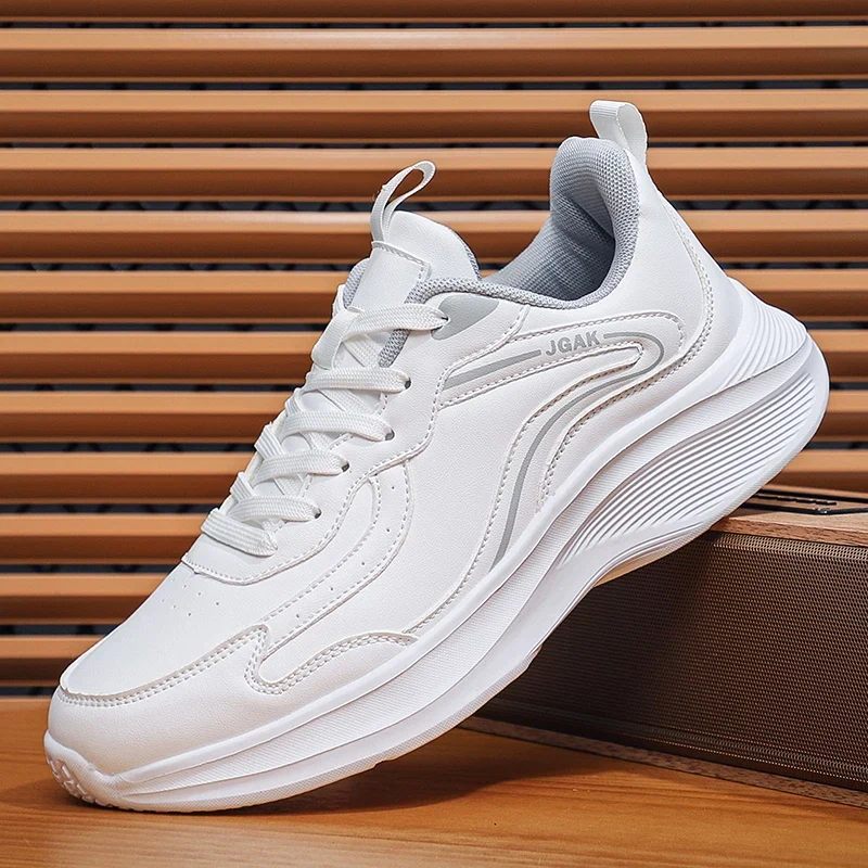 Spring Autumn Mens Leather Casual Sneakers Men Black White Sneakers Cheap Plus Big Size 47 48 49 50 51 52 Dropshipping