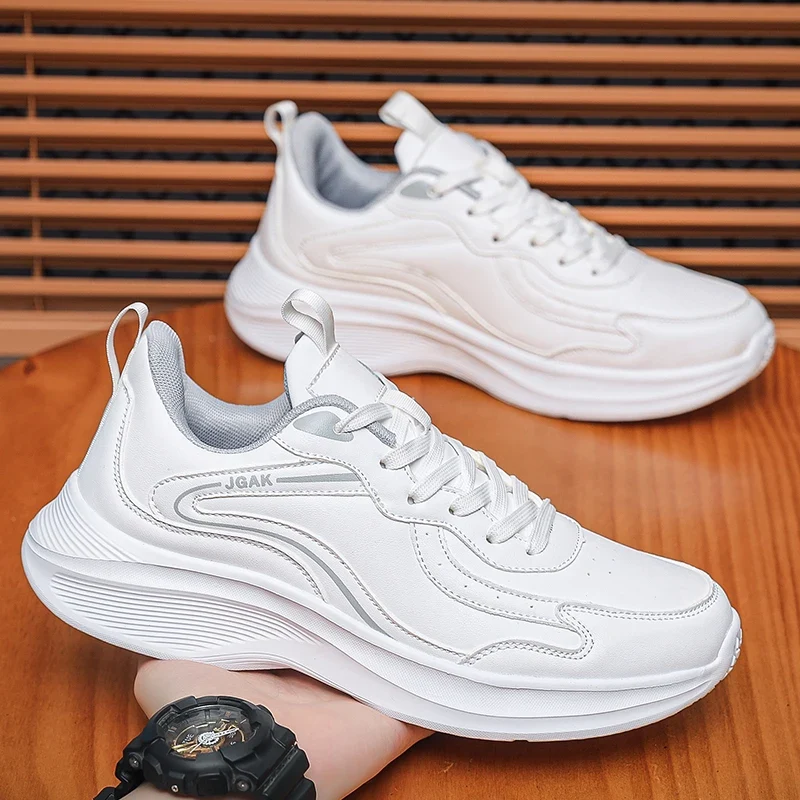 Spring Autumn Mens Leather Casual Sneakers Men Black White Sneakers Cheap Plus Big Size 47 48 49 50 51 52 Dropshipping