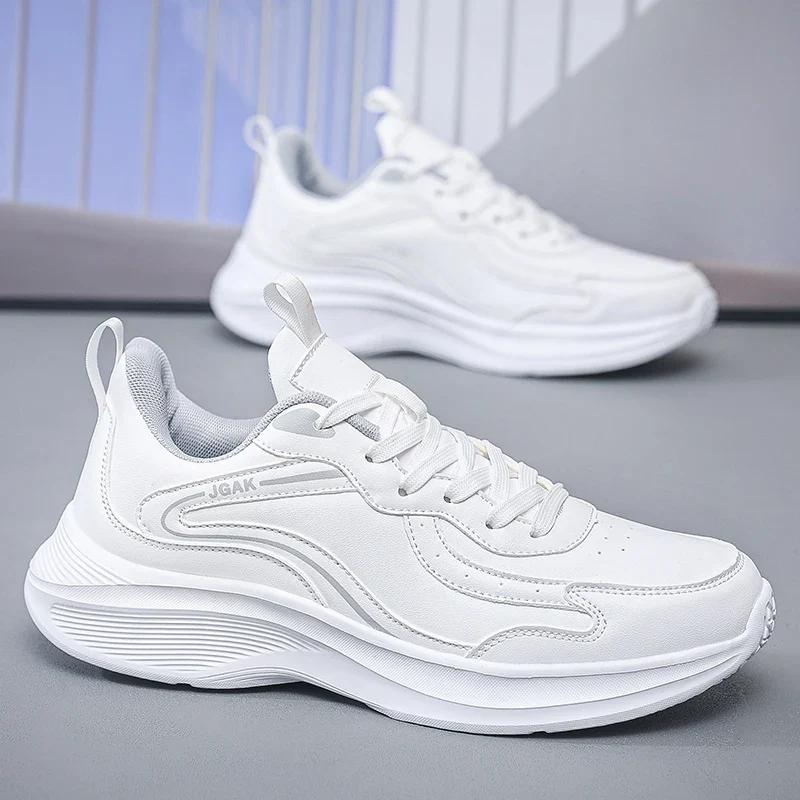 Spring Autumn Mens Leather Casual Sneakers Men Black White Sneakers Cheap Plus Big Size 47 48 49 50 51 52 Dropshipping
