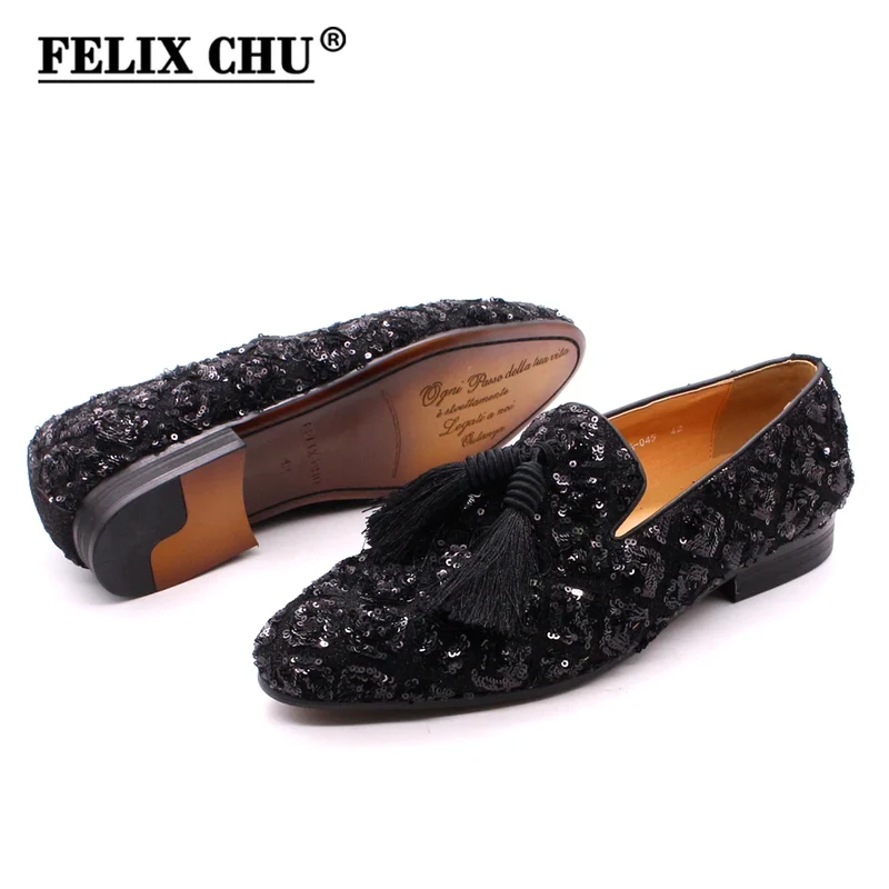 Fashion Designer Spring Summer Mens Tassel Loafers Weding Casual Shoes Black Red Luxury Brand Men's Dress Fashion Shoes for Men