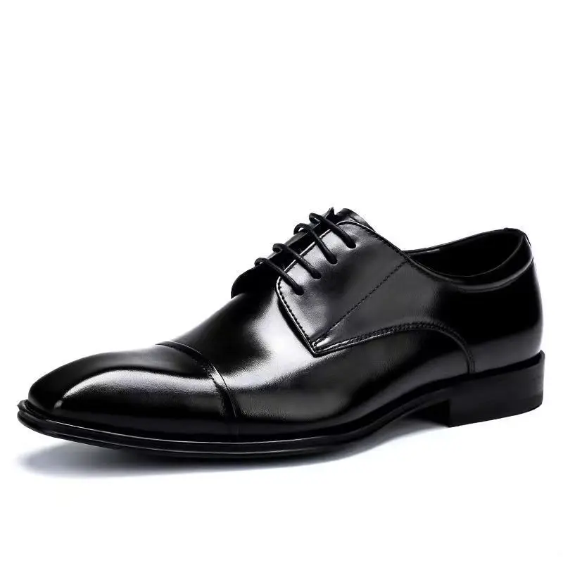 Business Formal Black Leather Shoes Mens Fashion Casual Dress Shoes Classic Italian Formal Oxford Shoes For Men Zapatos Hombre
