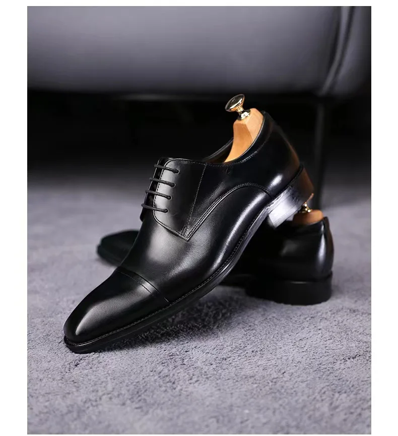 Business Formal Black Leather Shoes Mens Fashion Casual Dress Shoes Classic Italian Formal Oxford Shoes For Men Zapatos Hombre