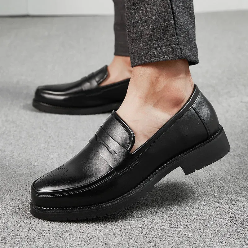 Luxurious Men Dress Shoes Inner High Loafers Men Shoes Casual Shoe Man Fit Classic Party British Men's Height-increasing Shoes