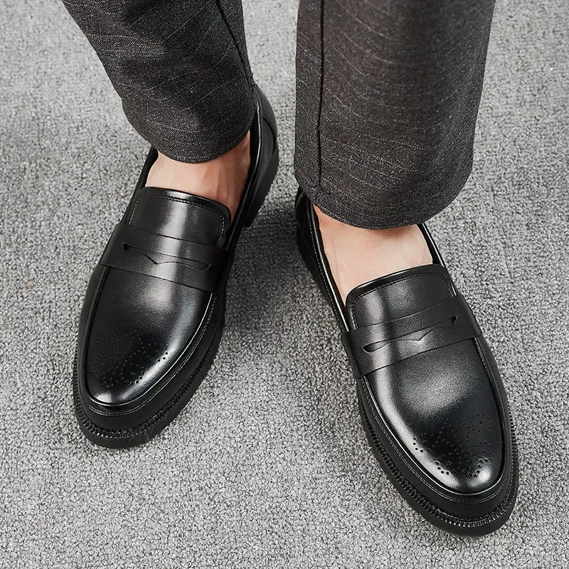 Luxurious Men Dress Shoes Inner High Loafers Men Shoes Casual Shoe Man Fit Classic Party British Men's Height-increasing Shoes