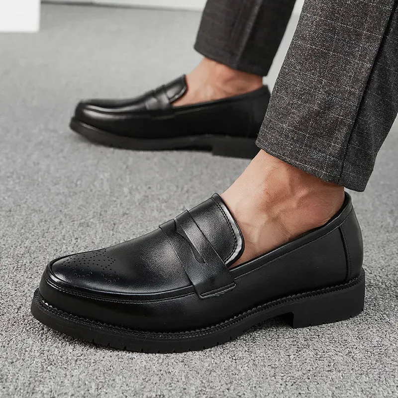 Luxurious Men Dress Shoes Inner High Loafers Men Shoes Casual Shoe Man Fit Classic Party British Men's Height-increasing Shoes