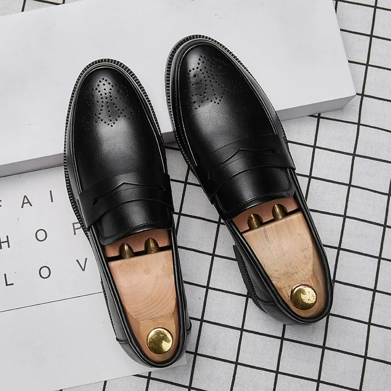 Luxurious Men Dress Shoes Inner High Loafers Men Shoes Casual Shoe Man Fit Classic Party British Men's Height-increasing Shoes