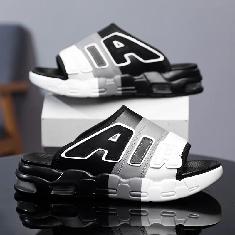 High Quality Slippers for Men Air Cushion Design Slide Man Summer New PVC Soft Non Slip Mens Sports Flip Flops Chanclas Hombrew