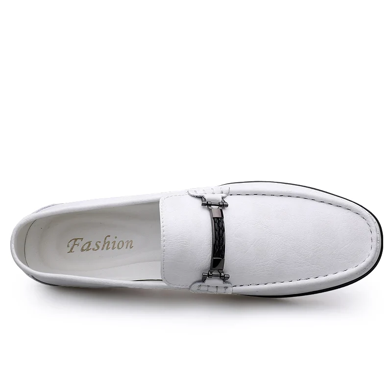 Men Loafers Slip on White Leather Shoes Casual Fashion Luxury Shoes Designer Italian Brand Loafer Moccasins Four Seasons