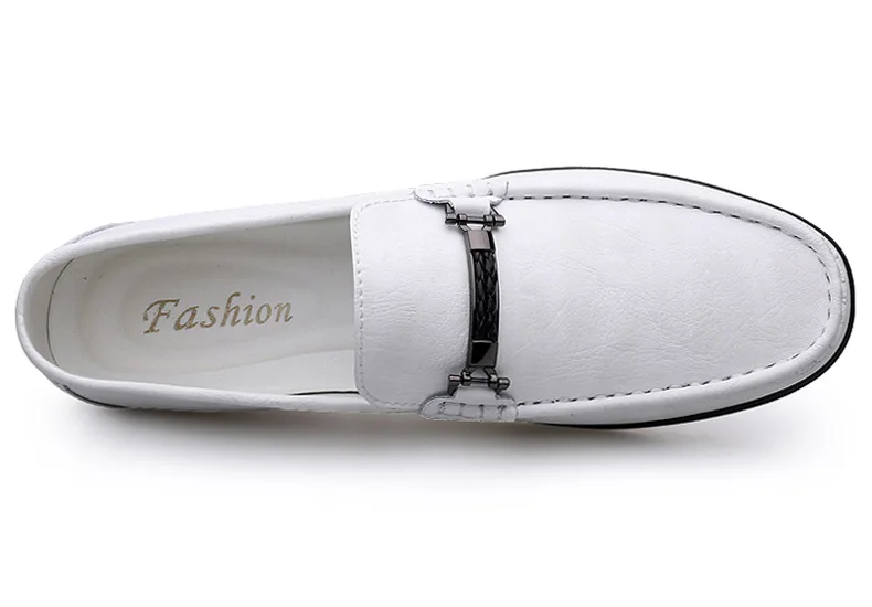 Men Loafers Slip on White Leather Shoes Casual Fashion Luxury Shoes Designer Italian Brand Loafer Moccasins Four Seasons