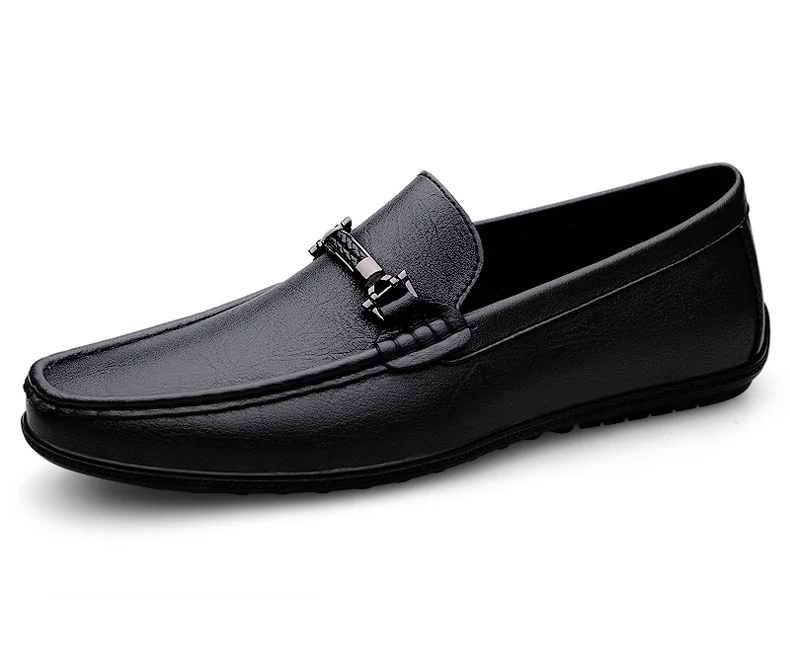 Men Loafers Slip on White Leather Shoes Casual Fashion Luxury Shoes Designer Italian Brand Loafer Moccasins Four Seasons