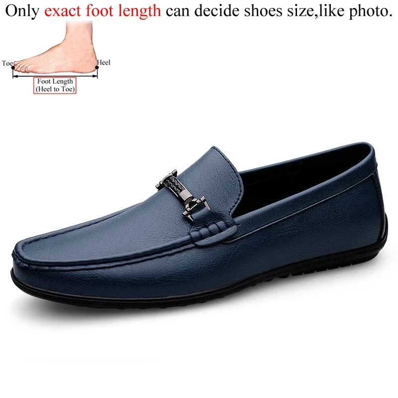 Men Loafers Slip on White Leather Shoes Casual Fashion Luxury Shoes Designer Italian Brand Loafer Moccasins Four Seasons