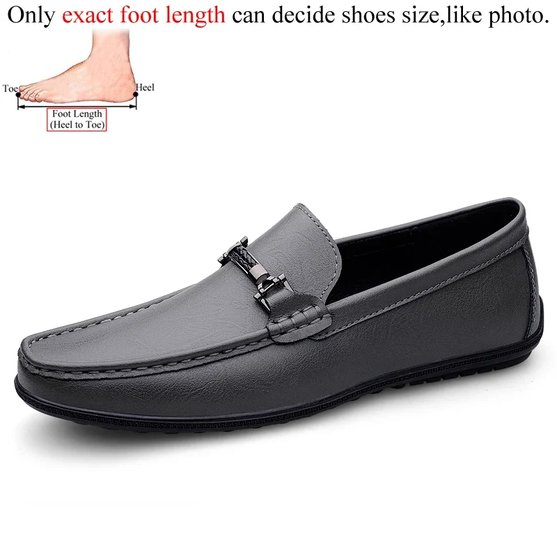 Men Loafers Slip on White Leather Shoes Casual Fashion Luxury Shoes Designer Italian Brand Loafer Moccasins Four Seasons