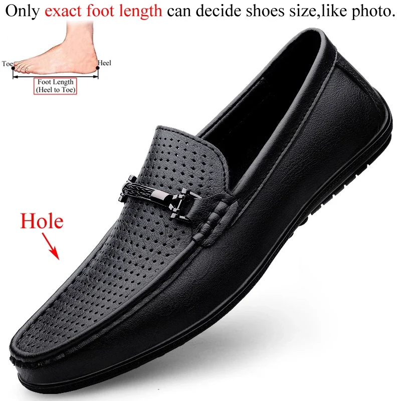 Men Loafers Slip on White Leather Shoes Casual Fashion Luxury Shoes Designer Italian Brand Loafer Moccasins Four Seasons