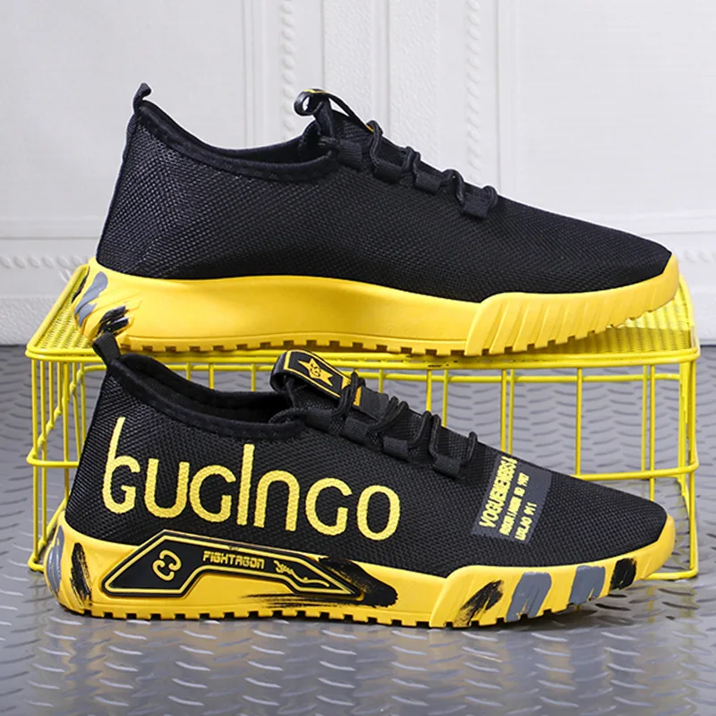 Men Sneakers Mesh Casual Shoes Lac-up Men Shoes Lightweight Vulcanize Shoes Walking Sneakers Man Running Gym Shoes2024