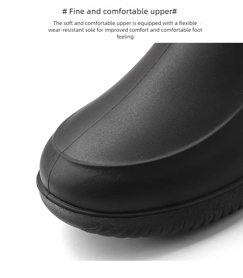 Rain shoes men's waterproof rainproof boots four season soft soles non-slip comfort outdoor work water shoes male's water boots