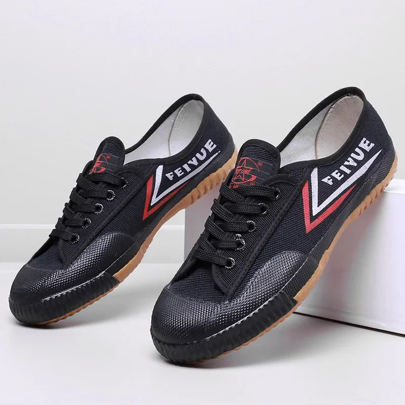 New Men's Canvas Shoes, Men's and Women's Kung Fu Martial Arts Shoes, Men's Training Sports Shoes, Lace Up Soft Soled Shoes