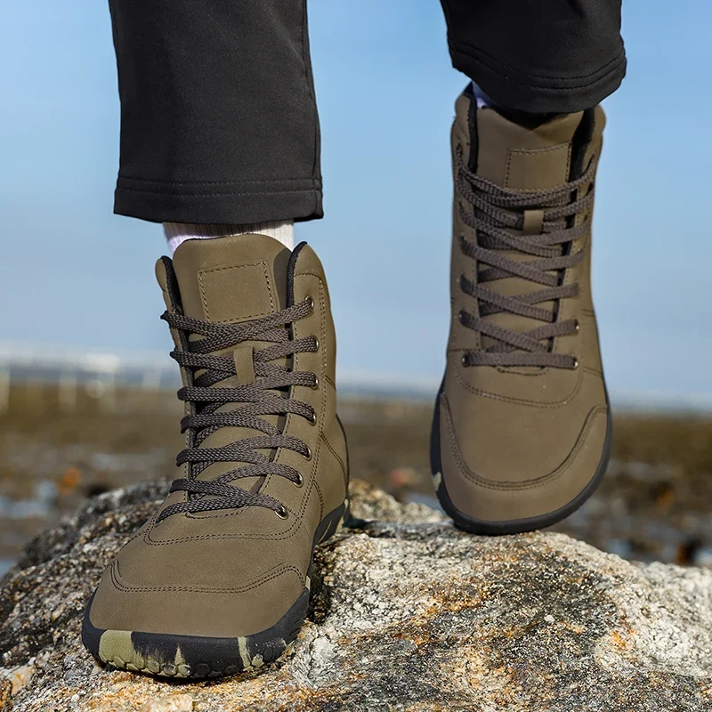VENOCON Adult Barefoot Combat Sneakers Winter Man Men's Wide Toe Nose Walking Hiking Trail Boots Shoes Footwear For Women