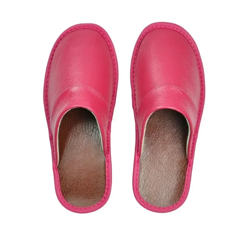 PU Slippers Men Big Sizes Home Male Indoor House for Men's Waterproof Leather Slippers Women Luxury Soft Flat Bedroom Shoes