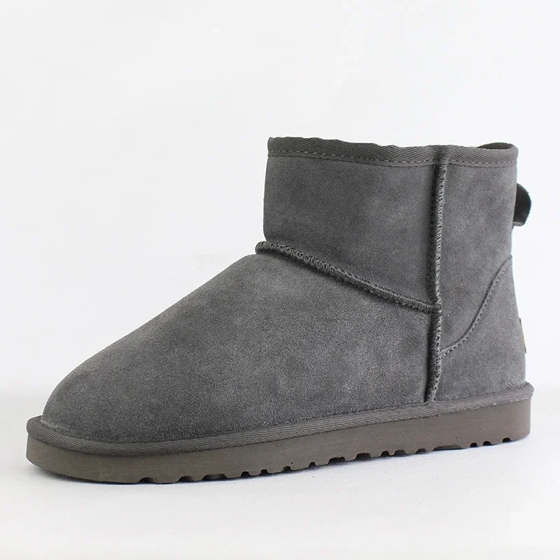 UVWP New Fashion Australia Classic Men Snow Boots Top Quality Genuine Leather Ankle Boots Warm Winter Boots Mens Shoes