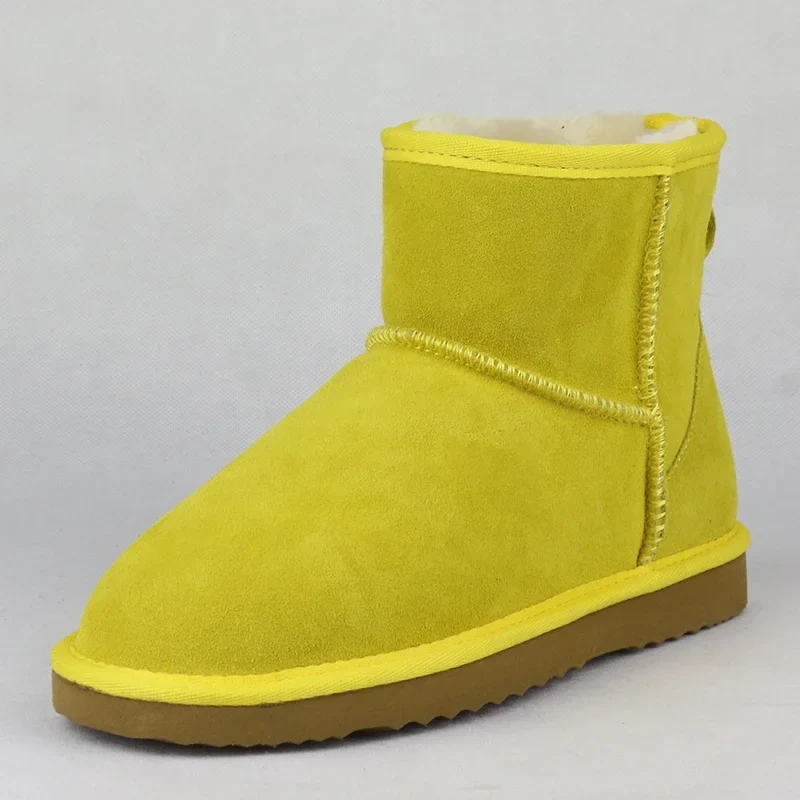 UVWP New Fashion Australia Classic Men Snow Boots Top Quality Genuine Leather Ankle Boots Warm Winter Boots Mens Shoes