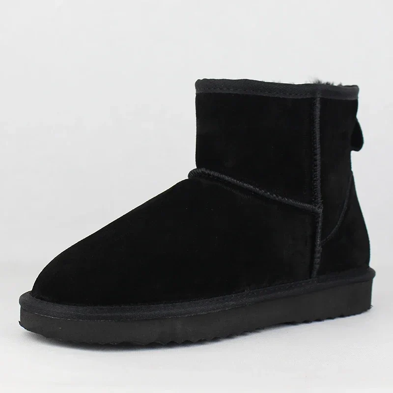 UVWP New Fashion Australia Classic Men Snow Boots Top Quality Genuine Leather Ankle Boots Warm Winter Boots Mens Shoes