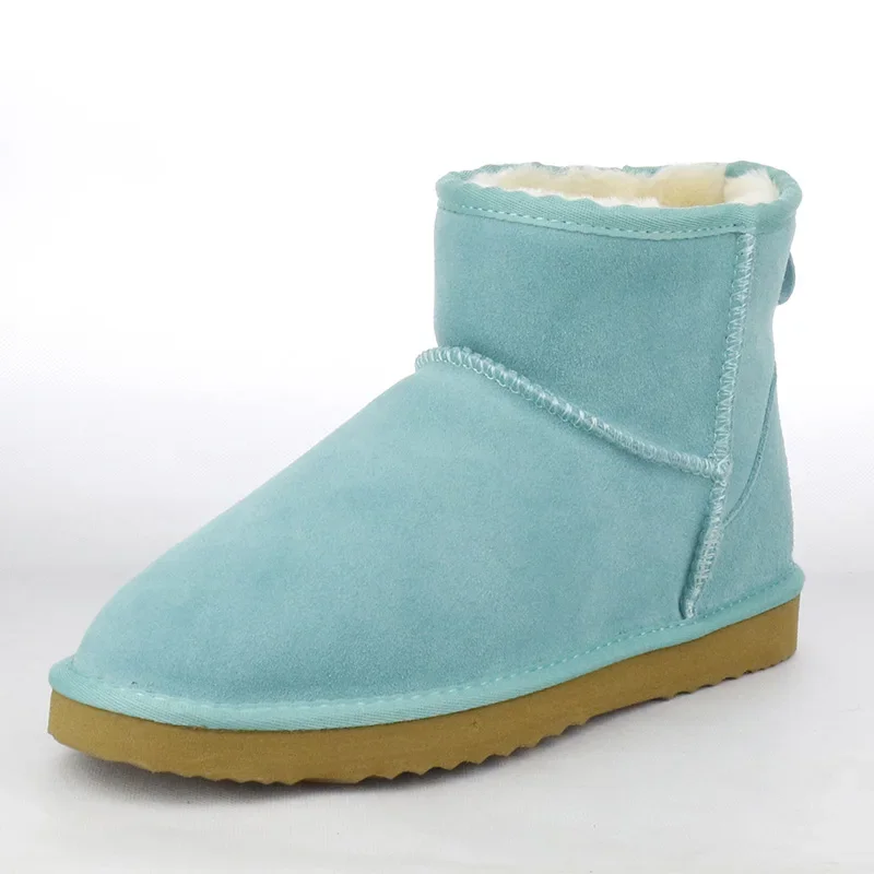 UVWP New Fashion Australia Classic Men Snow Boots Top Quality Genuine Leather Ankle Boots Warm Winter Boots Mens Shoes