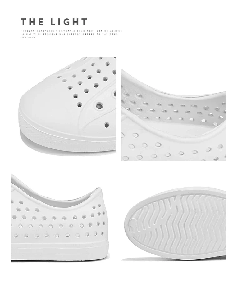 New beach sandals perforated shoes men's anti slip work shoes summer garden shoes water shoes ultra light outdoor walking shoes