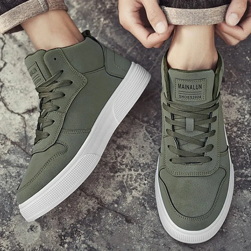 Brand Men's Vulcanzed Shoes Platform High Top Man Sneakers Lightweight Male Running Shoes Breathable Comfort Casual Sport Shoes