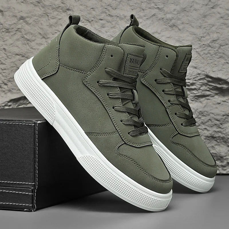Brand Men's Vulcanzed Shoes Platform High Top Man Sneakers Lightweight Male Running Shoes Breathable Comfort Casual Sport Shoes
