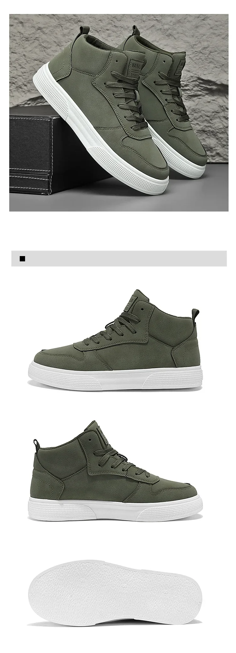 Brand Men's Vulcanzed Shoes Platform High Top Man Sneakers Lightweight Male Running Shoes Breathable Comfort Casual Sport Shoes