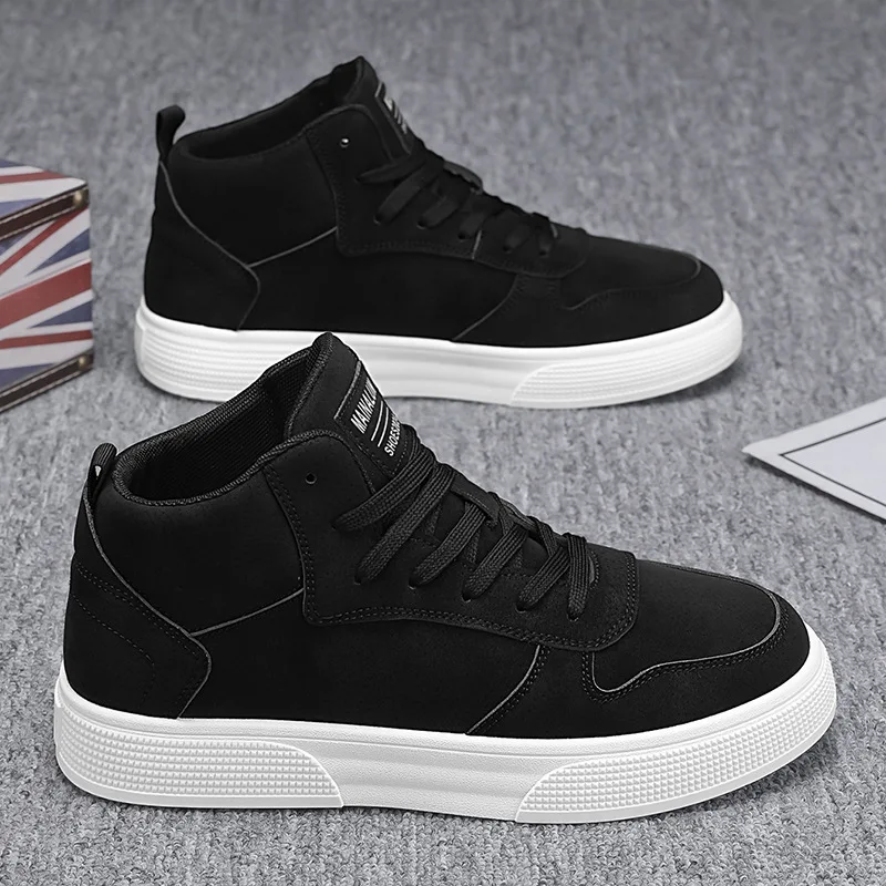 Brand Men's Vulcanzed Shoes Platform High Top Man Sneakers Lightweight Male Running Shoes Breathable Comfort Casual Sport Shoes