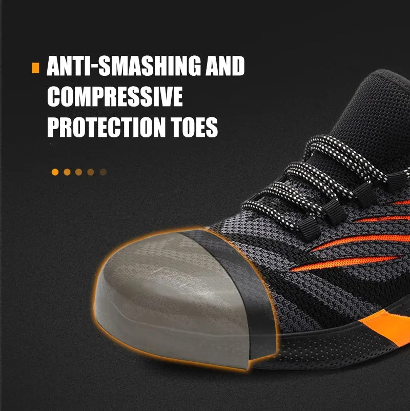 Men Work Safety Shoes Anti-puncture Working Sneakers Male Indestructible Work Shoes Men Boots Lightweight Men Shoes Safety Boots